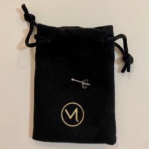 Mejuri Single Tiny Diamond Stud white gold